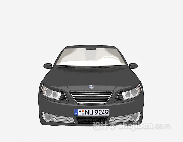 黑色的汽车3d模型下载