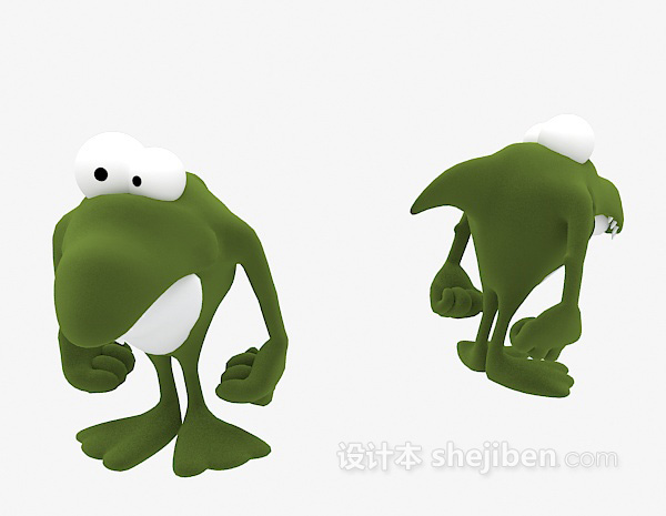 绿色儿童玩具3d模型下载