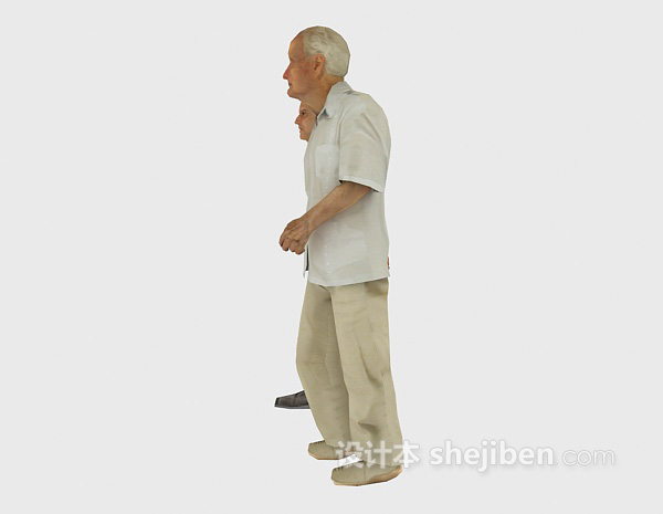 老人人物3d模型下载