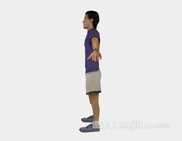 青年人人物3d模型下载