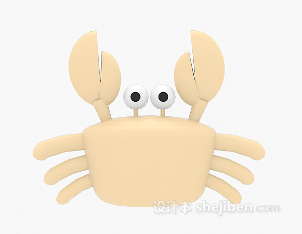 儿童玩具螃蟹3d模型下载