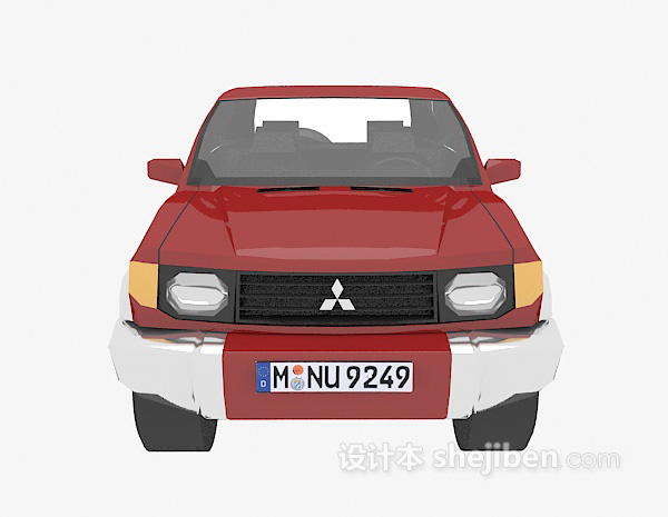 红色的车辆3d模型下载