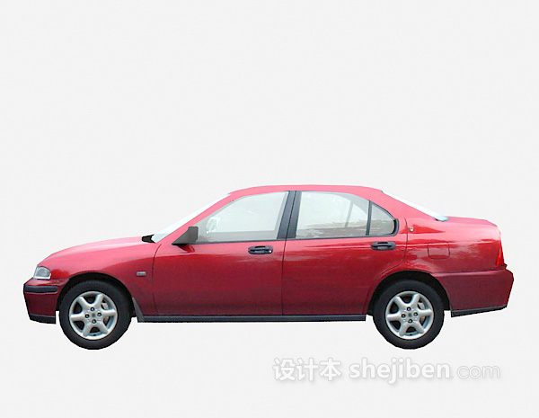 红色车的3d模型下载