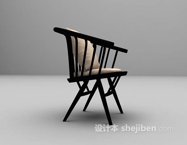 木质椅子3d模型下载