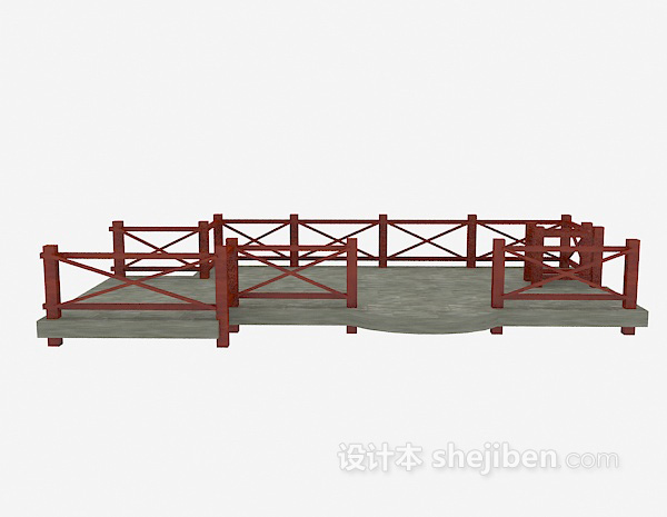 中式桥梁3d模型下载