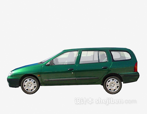 绿色车车3d模型下载