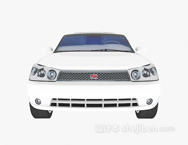 白色max汽车免费3d模型下载