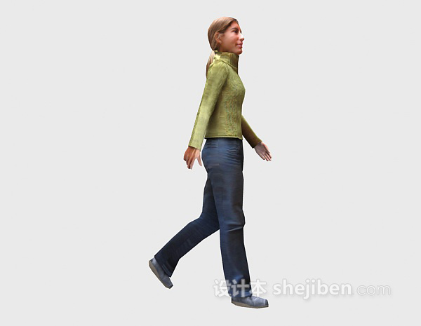 人物走姿3d模型下载