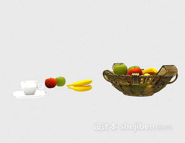 欧式果盘3d模型下载