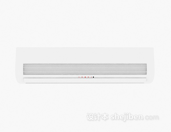 白色悬挂式空调3d模型下载
