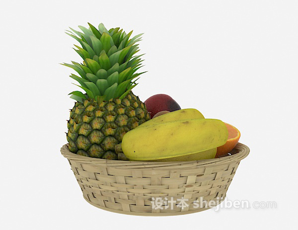 编织果盘3d模型下载