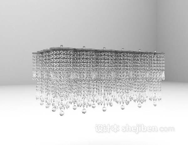 玻璃吊灯欣赏3d模型下载