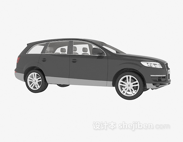 黑色奥迪车辆3d模型下载