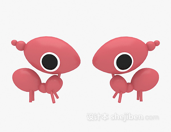 红色玩具3d模型下载