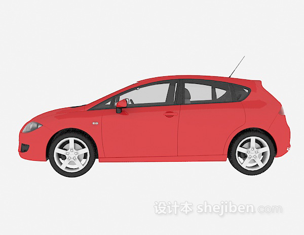 红色车辆免费3d模型下载