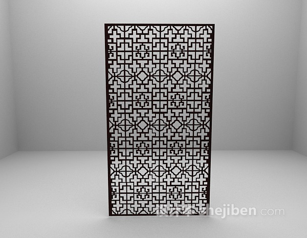 传统中式屏风3d模型下载