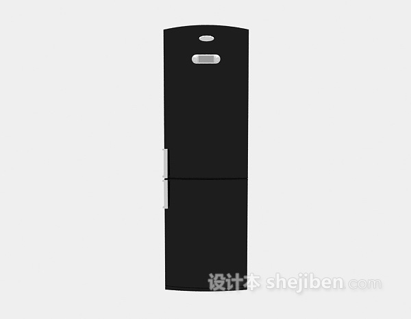 黑色冰箱3d模型下载