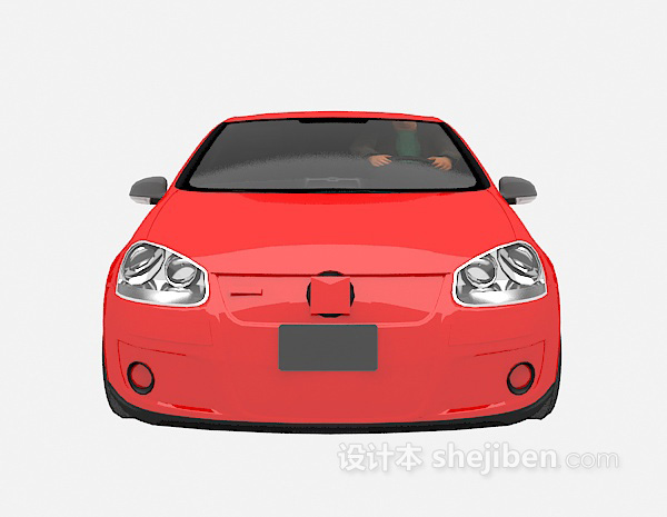 红色的汽车3d模型下载