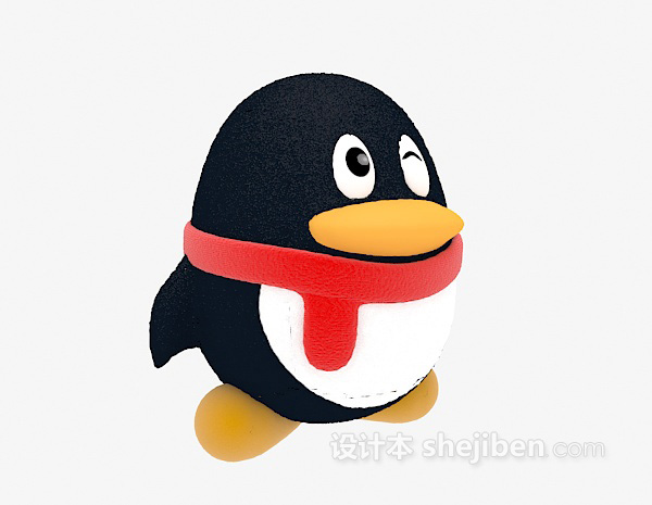 儿童玩具QQ企鹅3d模型下载