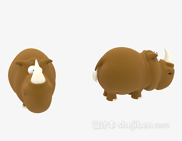 儿童动物玩具水牛3d模型下载