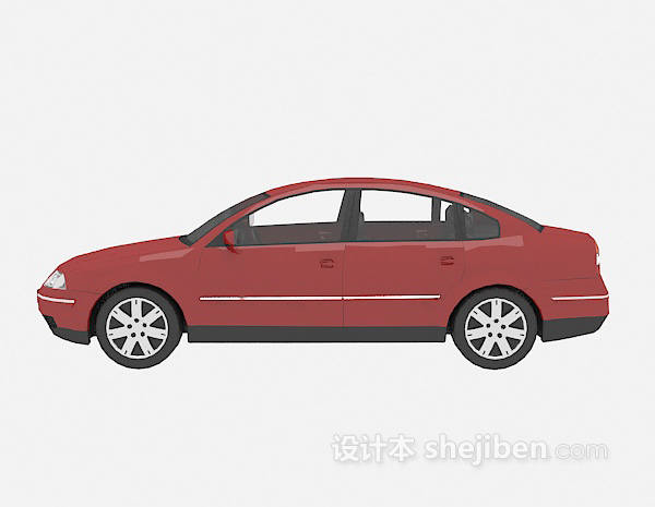 免费红色车辆3d模型下载