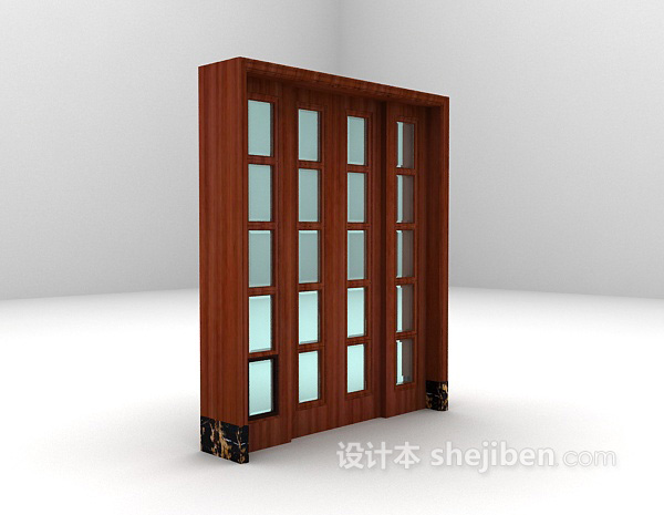 棕色门3d模型下载