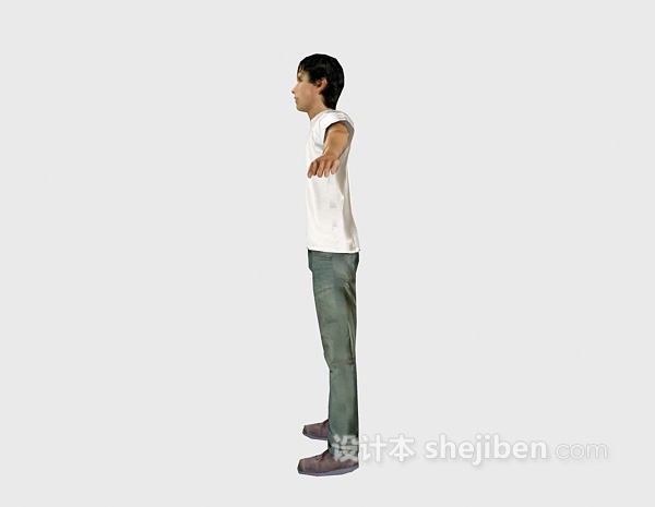 男生站姿人物3d模型下载