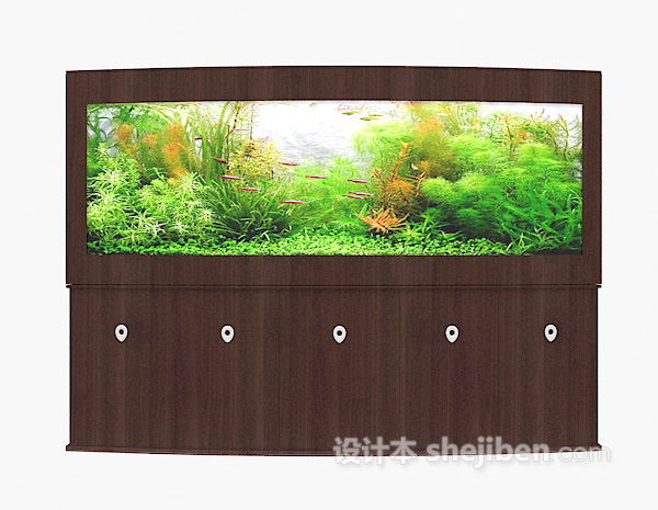 大鱼缸3d模型下载