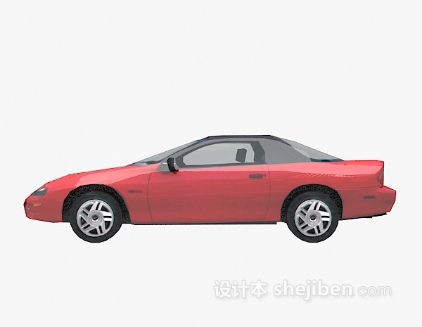 红色车3d模型下载