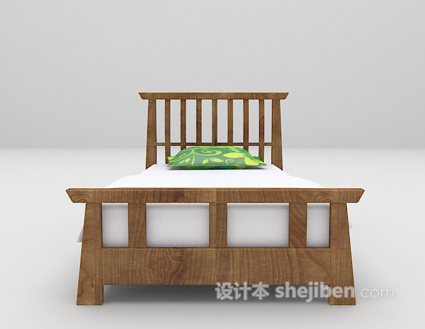 木质床推荐3d模型下载