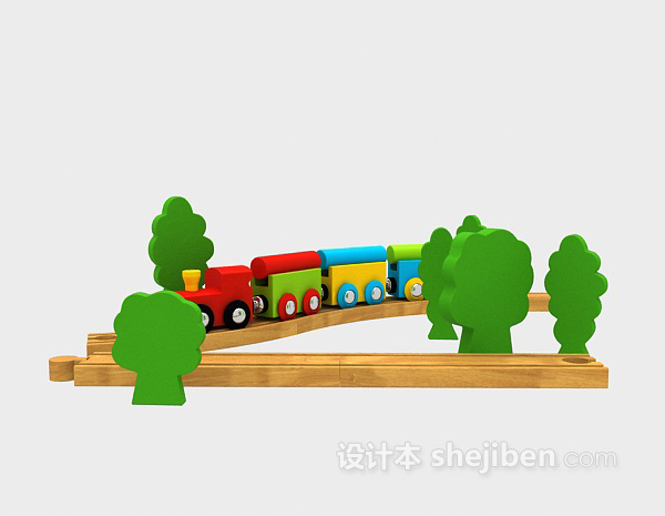 儿童玩具火车3d模型下载
