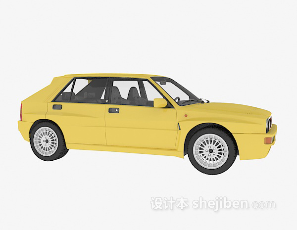 黄色车辆3d模型下载
