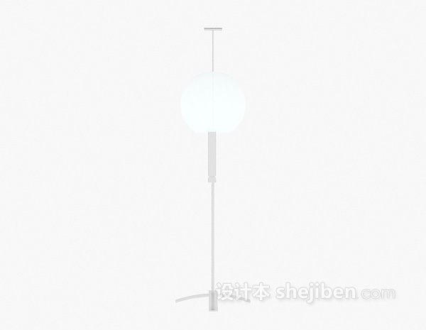 白色落地灯3d模型下载