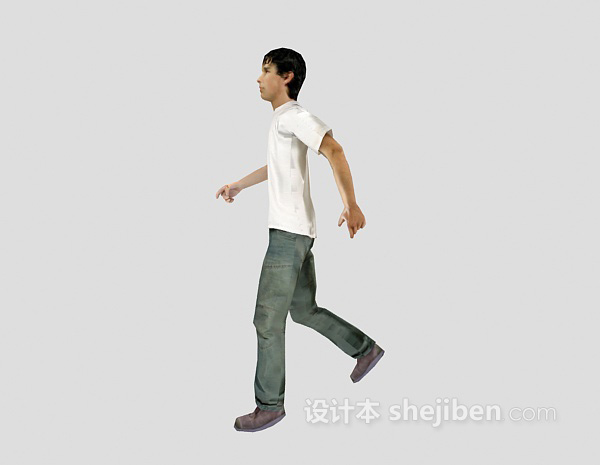 青年男人3d模型下载