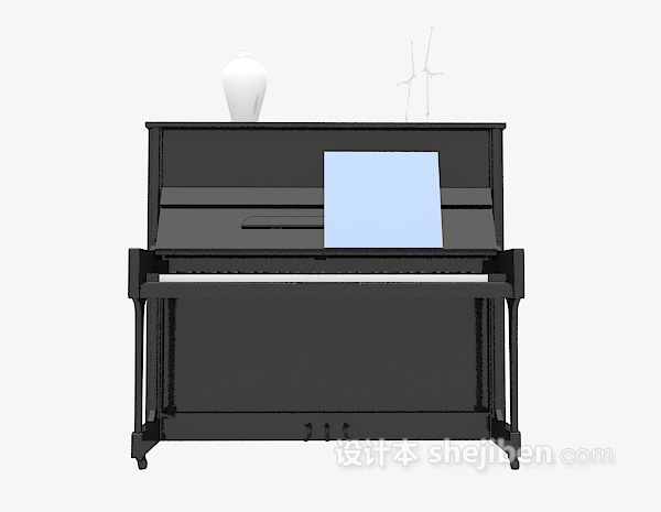 竖式钢琴3d模型下载