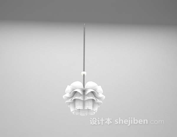 白色吊灯3d模型下载