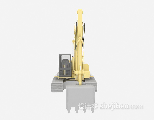 简单挖掘机3d模型下载