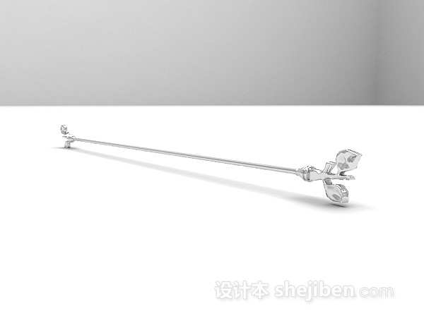 欧式窗帘杆3d模型下载