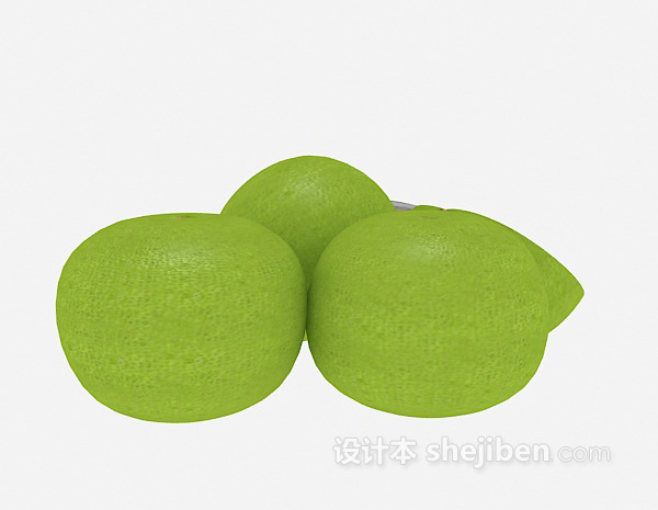 橘子水果3d模型下载