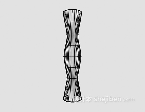 铁艺落地灯3d模型下载
