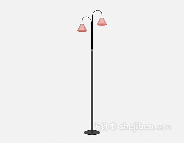 红色路灯3d模型下载