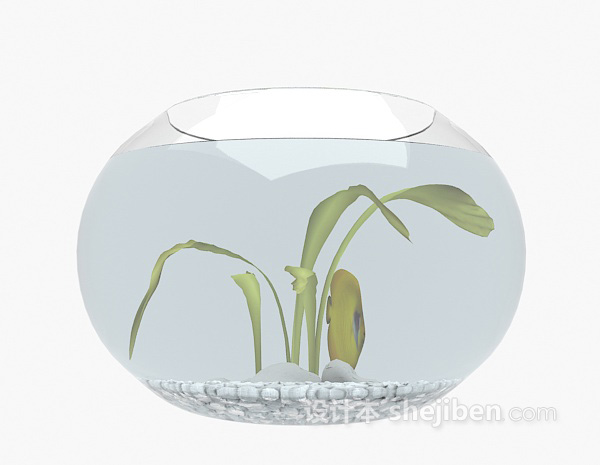 玻璃鱼缸3d模型下载