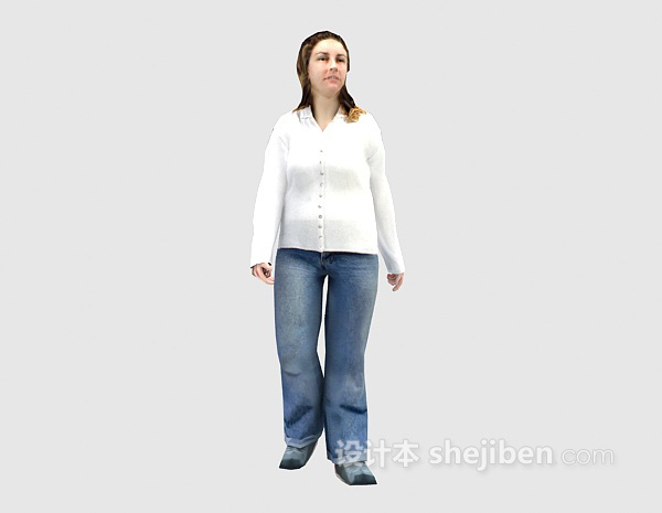 人物走姿3d模型下载