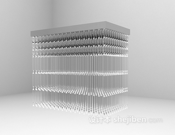 层叠式吊灯3d模型下载