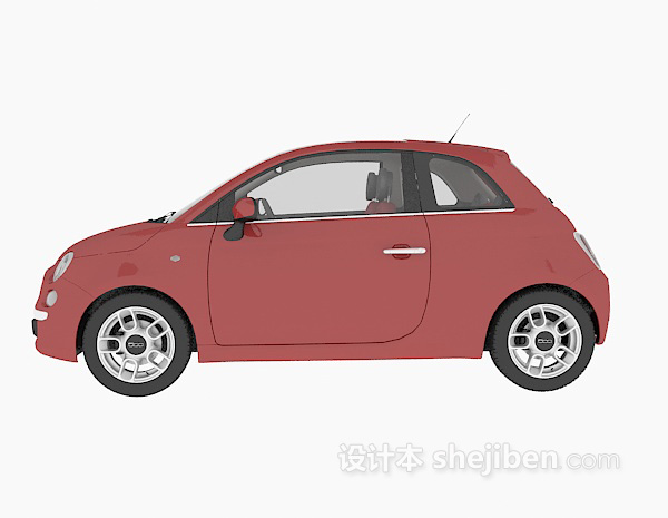 红色车辆3d模型下载