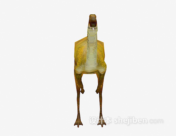 黄色恐龙3d模型下载