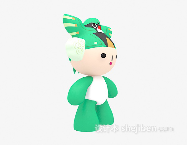奥运吉祥物妮妮3d模型下载