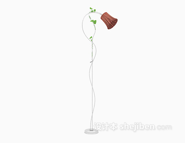 喇叭形落地灯3d模型下载