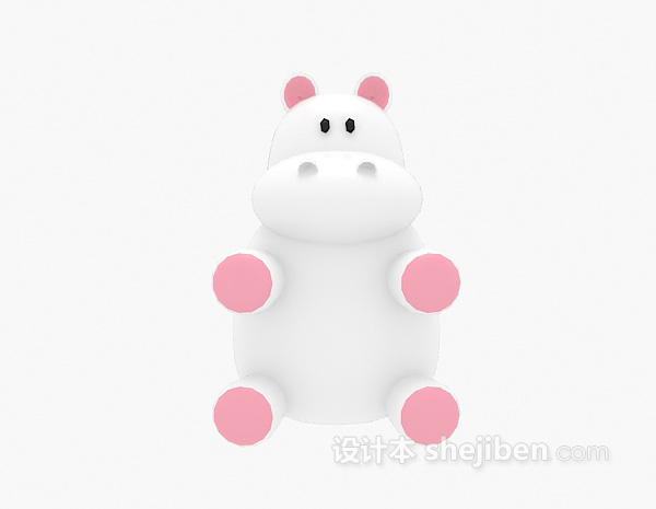 儿童玩具河马3d模型下载