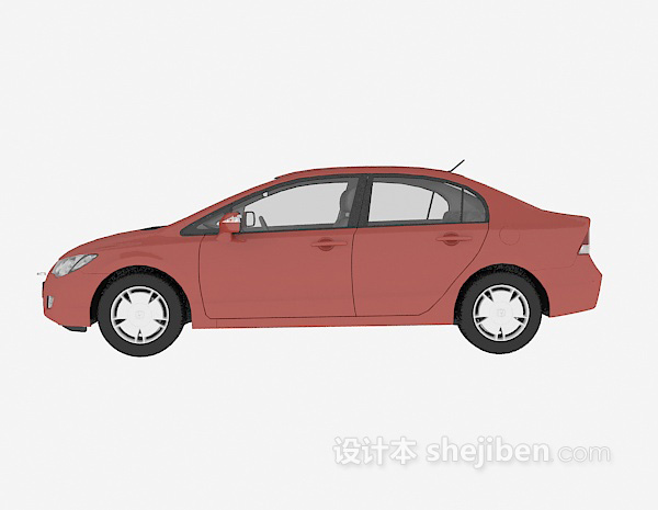 红色车辆免费3d模型下载